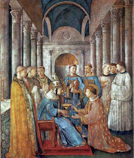 Fra Angelico St Sixtus Ordains St Lawrence china oil painting image